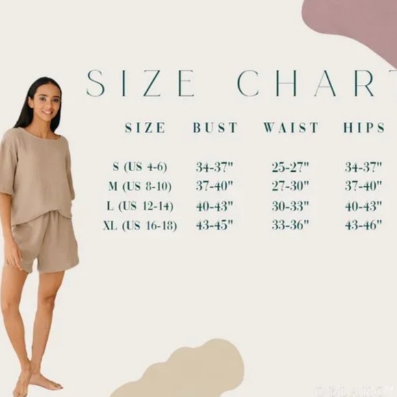 Muslin Cotton Womens Pajama Sets - Short Sleeve and Shorts Pajamas - Cute Pajama - Picture 8 of 8